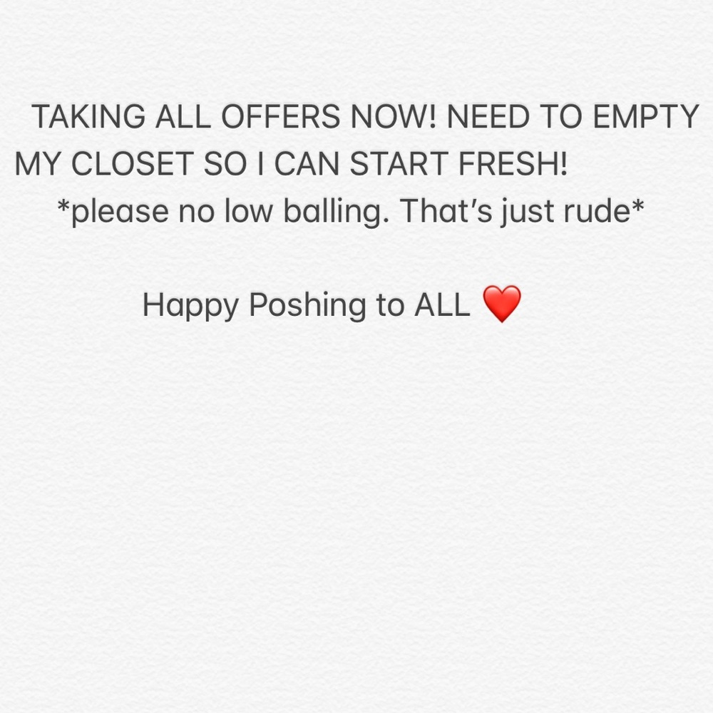 Taking all offers!